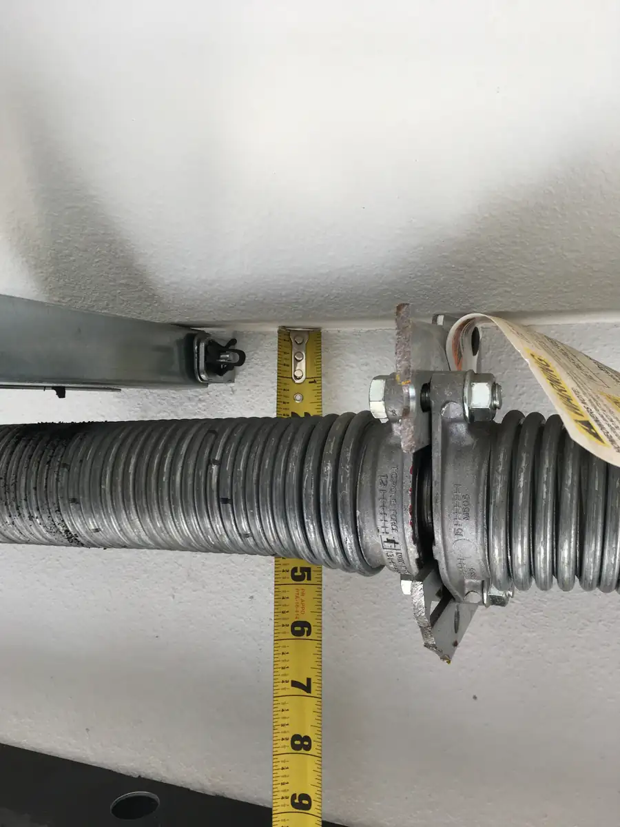Measuring a torsion spring with a tape measure